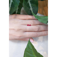 0.81 Ct.Tw.Total Carat Weight Ruby Pair from Mozambique Life Style
