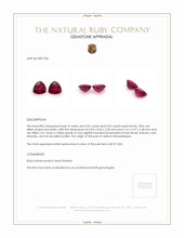 0.67 Ct.Tw.Total Carat Weight Ruby Pair from Mozambique Appraisal