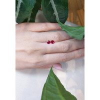 0.94 Ct.Tw.Total Carat Weight Ruby Pair from Mozambique Life Style