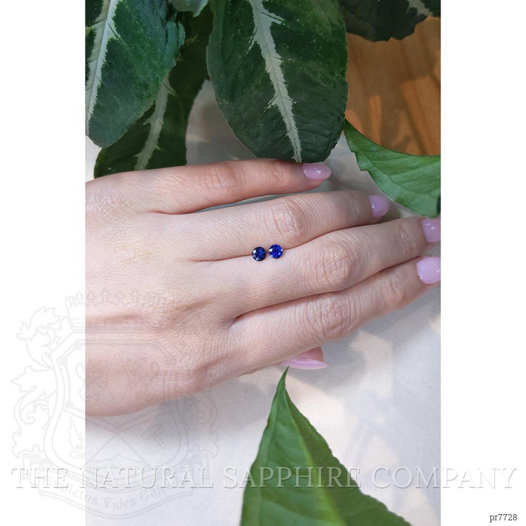 0.71 Ct.Tw. Blue Sapphire Pair from Ceylon (Sri Lanka)