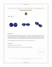 0.71 Ct.Tw.Total Carat Weight Blue Sapphire Pair from Ceylon (Sri Lanka) Appraisal