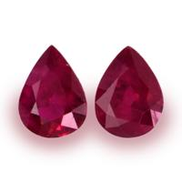 0.62 Ct.Tw.Total Carat Weight Ruby Pair from Mozambique Video