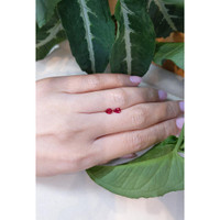 0.62 Ct.Tw.Total Carat Weight Ruby Pair from Mozambique Life Style