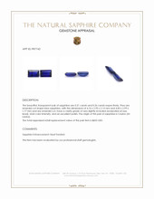 0.67 Ct.Tw.Total Carat Weight Blue Sapphire Pair from Ceylon (Sri Lanka) Appraisal