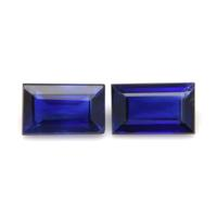 0.67&nbsp;Ct.Tw.Total Carat Weight Blue Sapphire Pair from Ceylon (Sri Lanka) Video