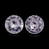 3.10&nbsp;Ct.Tw.Total Carat Weight White Sapphire Pair from Ceylon (Sri Lanka) Video