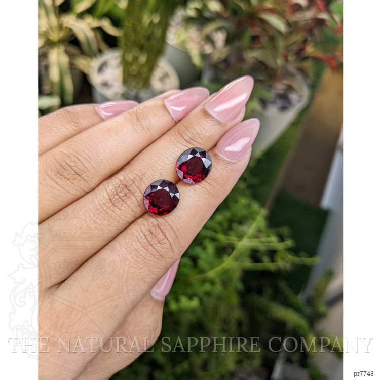 10.60 Ct.Tw. Rhodolite Garnet Pair from Zimbabwe
