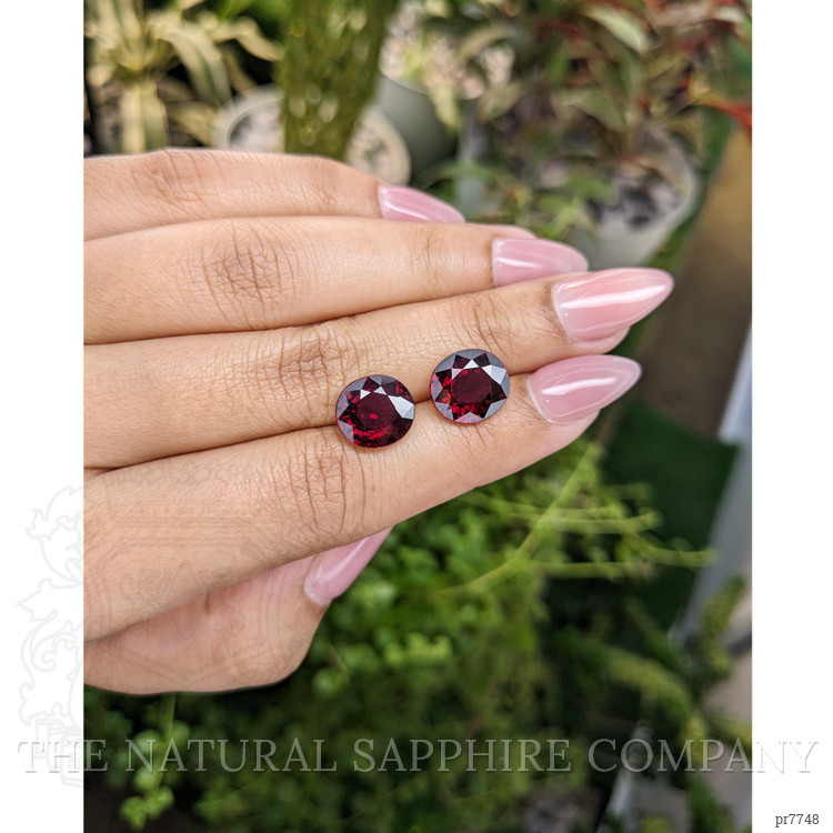 10.60 Ct.Tw. Rhodolite Garnet Pair from Zimbabwe