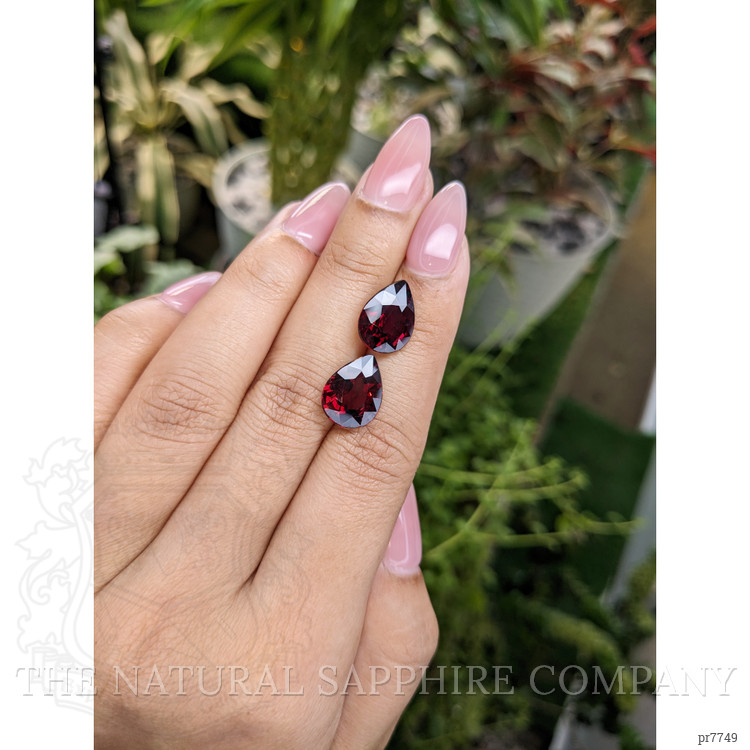 11.04 Ct.Tw. Rhodolite Garnet Pair from Zimbabwe