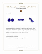 0.83 Ct.Tw.Total Carat Weight Blue Sapphire Pair from Ceylon (Sri Lanka) Appraisal