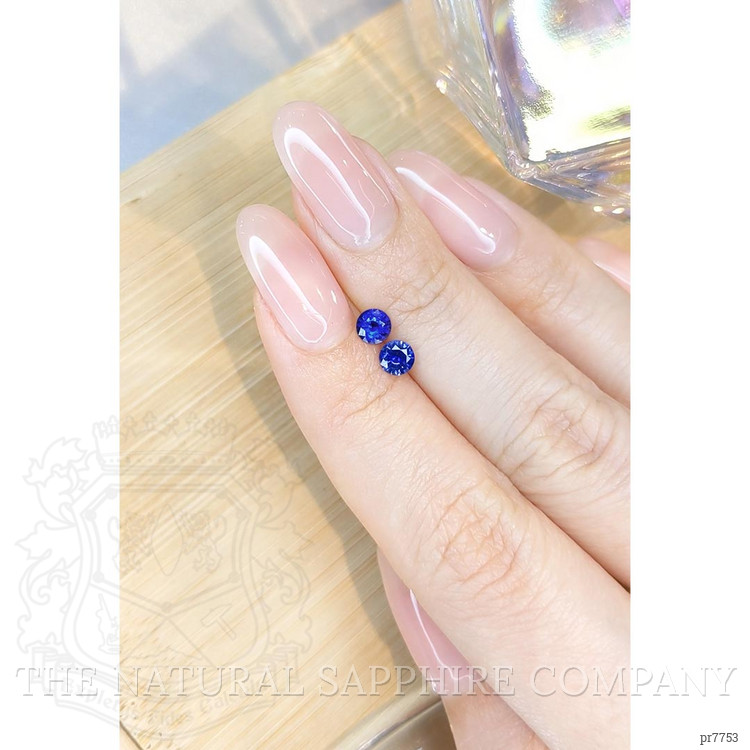 0.83 Ct.Tw. Blue Sapphire Pair from Ceylon (Sri Lanka)