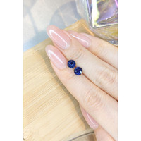 1.88&nbsp;Ct.Tw.Total Carat Weight Blue Sapphire Pair from Ceylon (Sri Lanka) Life Style