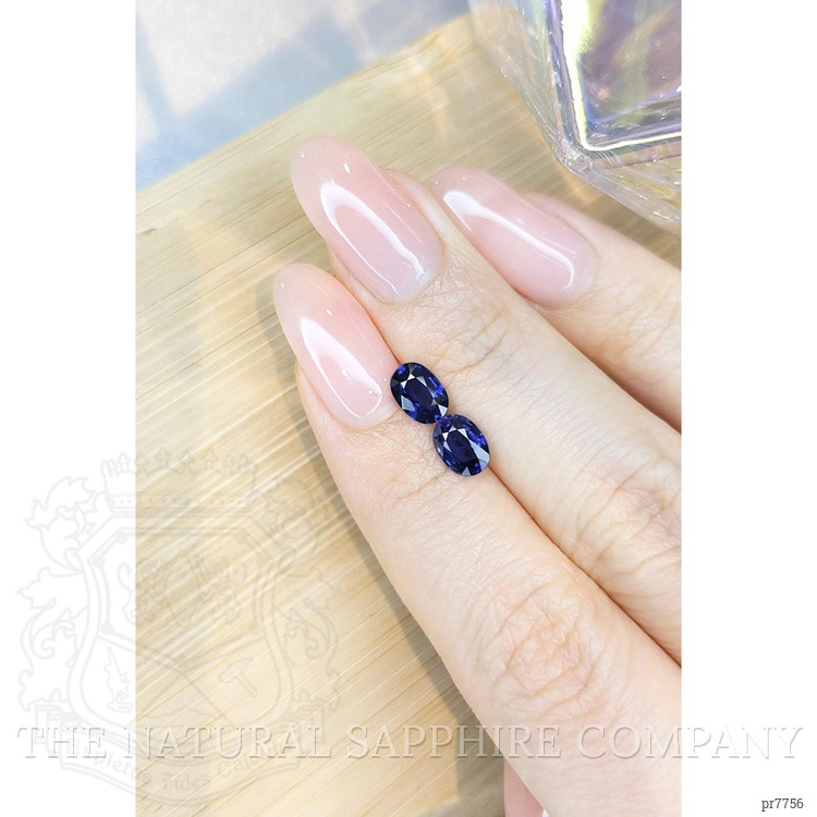 1.97 Ct.Tw. Blue Sapphire Pair from Ceylon (Sri Lanka)