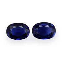 2.02&nbsp;Ct.Tw.Total Carat Weight Blue Sapphire Pair from Ceylon (Sri Lanka) Video