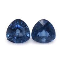 1.00&nbsp;Ct.Tw.Total Carat Weight Blue Sapphire Pair from Ceylon (Sri Lanka) Video