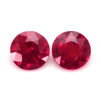 0.57 Ct.Tw.Total Carat Weight Ruby Pair from Mozambique Video