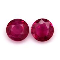 0.93 Ct.Tw.Total Carat Weight Ruby Pair from Mozambique Video