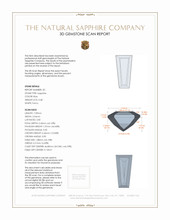 0.99 Ct.Tw.Total Carat Weight Blue Sapphire Pair from Ceylon (Sri Lanka) 3 D Scan Report
