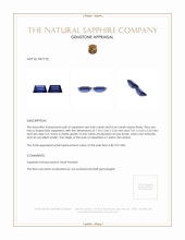 1.24&nbsp;Ct.Tw.Total Carat Weight Blue Sapphire Pair from Ceylon (Sri Lanka) Appraisal