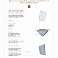 1.24 Ct.Tw.Total Carat Weight Blue Sapphire Pair from Ceylon (Sri Lanka) 3 D Scan Report
