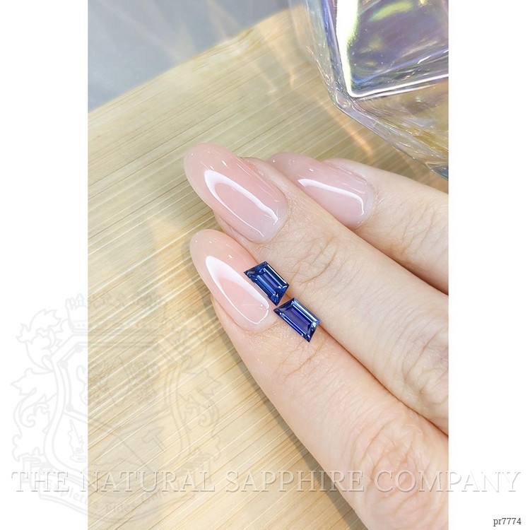 1.55 Ct.Tw. Blue Sapphire Pair from Ceylon (Sri Lanka)
