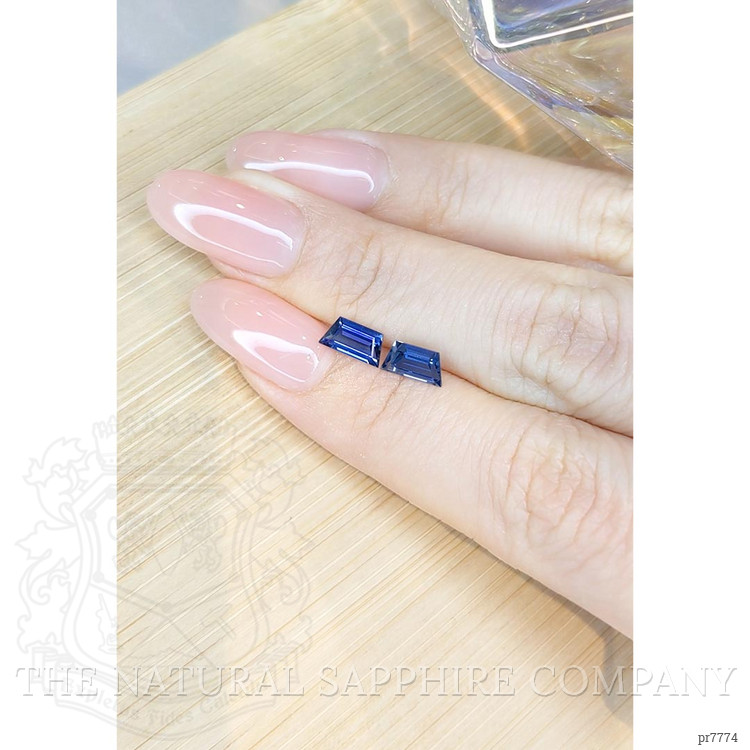 1.55 Ct.Tw. Blue Sapphire Pair from Ceylon (Sri Lanka)