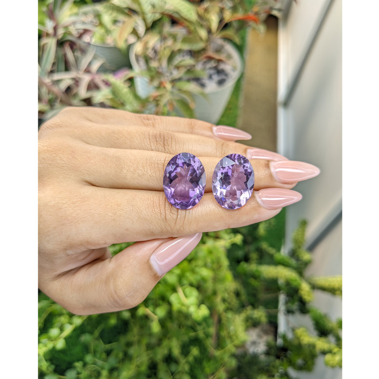 31.05 Ct.Tw. Amethyst Pair from Mexico