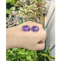 31.57 Ct.Tw.Total Carat Weight Amethyst Pair from Mexico Life Style