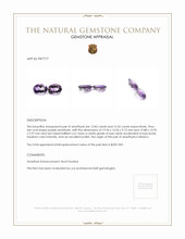 32.02 Ct.Tw.Total Carat Weight Purple Amethyst Pair from Mexico Appraisal