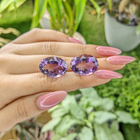 32.02 Ct.Tw.Total Carat Weight Amethyst Pair from Mexico Life Style