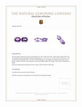 7.78 Ct.Tw.Total Carat Weight Purple Amethyst Pair from Brazil Appraisal