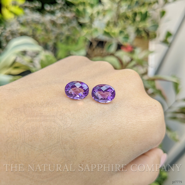 7.78 Ct.Tw. Amethyst Pair from Brazil