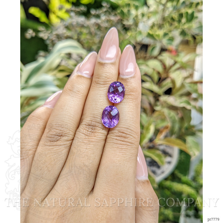 7.78 Ct.Tw. Amethyst Pair from Brazil