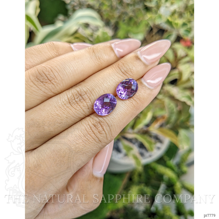 7.78 Ct.Tw. Amethyst Pair from Brazil