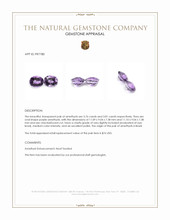 7.57 Ct.Tw.Total Carat Weight Purple Amethyst Pair from Brazil Appraisal