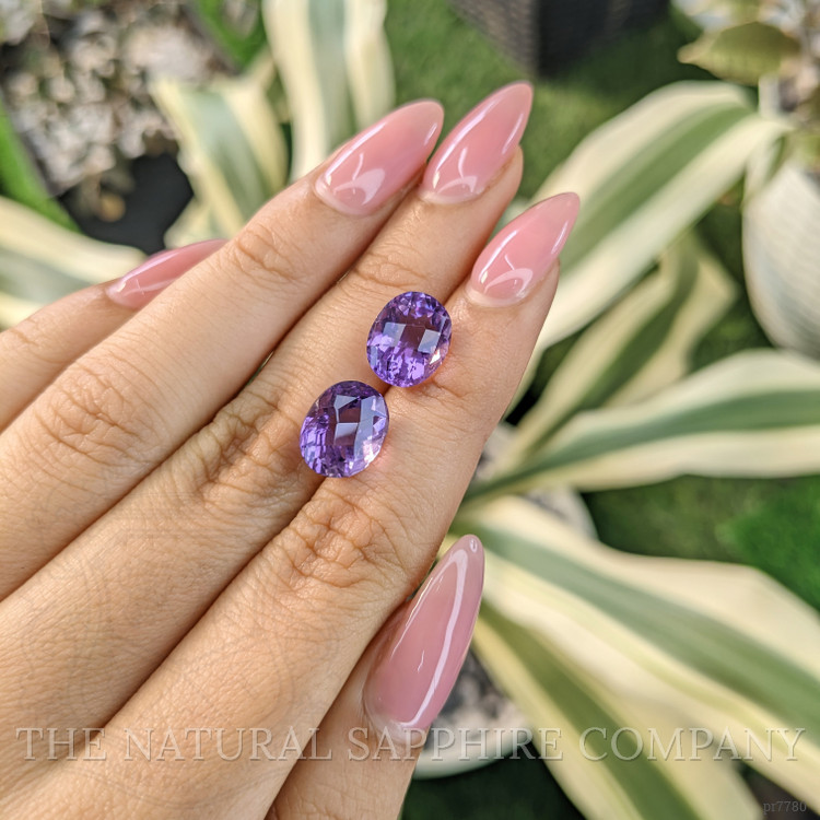 7.57 Ct.Tw. Amethyst Pair from Brazil