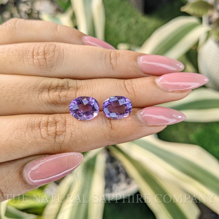 7.57 Ct.Tw. Amethyst Pair from Brazil