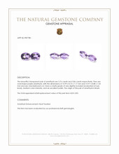 7.62 Ct.Tw.Total Carat Weight Purple Amethyst Pair from Brazil Appraisal