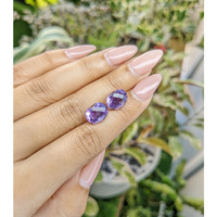 7.62 Ct.Tw.Total Carat Weight Amethyst Pair from Brazil Life Style