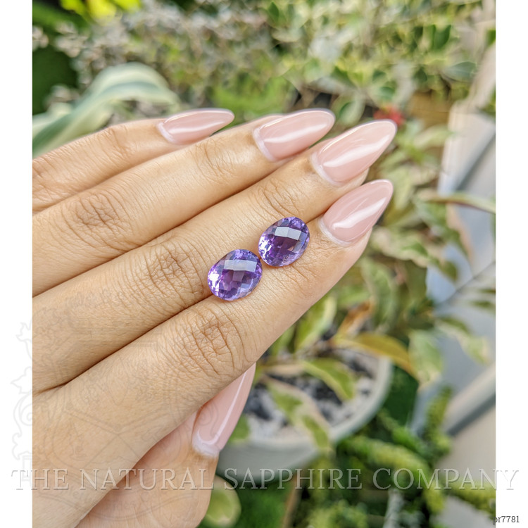7.62 Ct.Tw. Amethyst Pair from Brazil