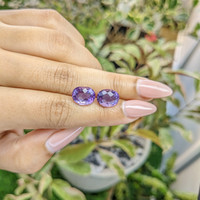 7.62 Ct.Tw.Total Carat Weight Amethyst Pair from Brazil Life Style