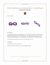 7.51 Ct.Tw.Total Carat Weight Purple Amethyst Pair from Brazil Appraisal