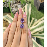 7.51 Ct.Tw.Total Carat Weight Amethyst Pair from Brazil Life Style