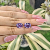 7.51 Ct.Tw.Total Carat Weight Amethyst Pair from Brazil Life Style