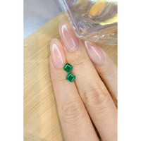 1.27 Ct.Tw.Total Carat Weight Emerald Pair from Afghanistan Life Style