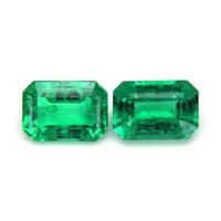 1.83 Ct.Tw.Total Carat Weight Emerald Pair from Afghanistan Video