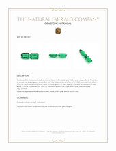 1.10 Ct.Tw.Total Carat Weight Emerald Pair from Afghanistan Appraisal