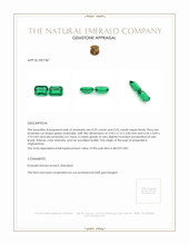 1.10 Ct.Tw.Total Carat Weight Emerald Pair from Afghanistan Appraisal
