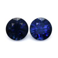 0.57&nbsp;Ct.Tw.Total Carat Weight Blue Sapphire Pair from Ceylon (Sri Lanka) Video