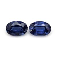 1.26&nbsp;Ct.Tw.Total Carat Weight Blue Sapphire Pair from Ceylon (Sri Lanka) Video
